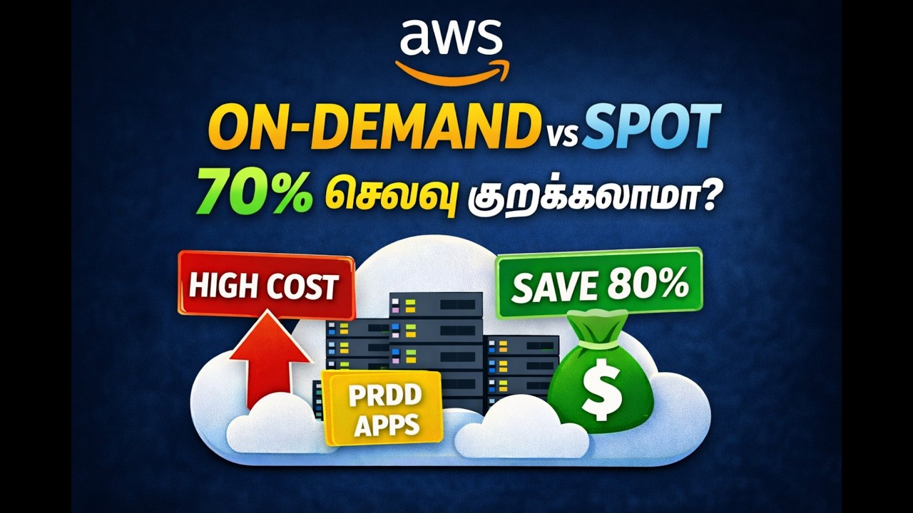 AWS On-Demand vs Spot Instances | 70% Cost Saving Explained in Tamil