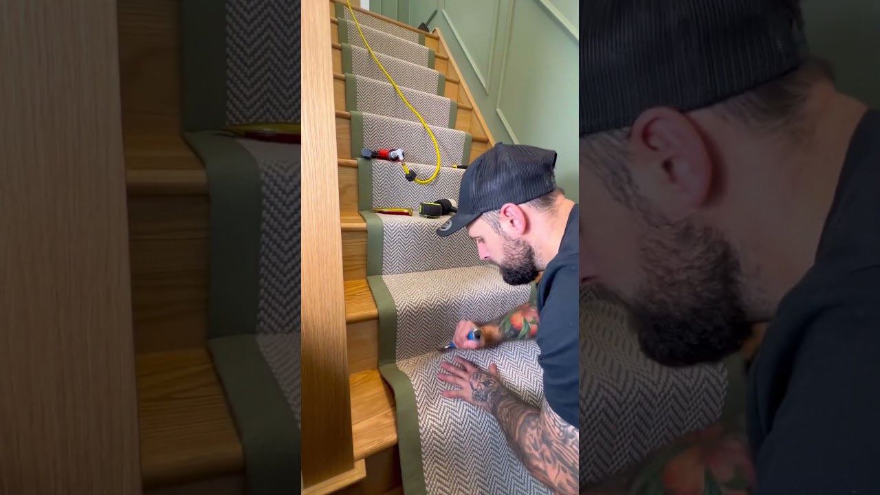 How To Get The Perfect Finish (Stair Runner) #shorts