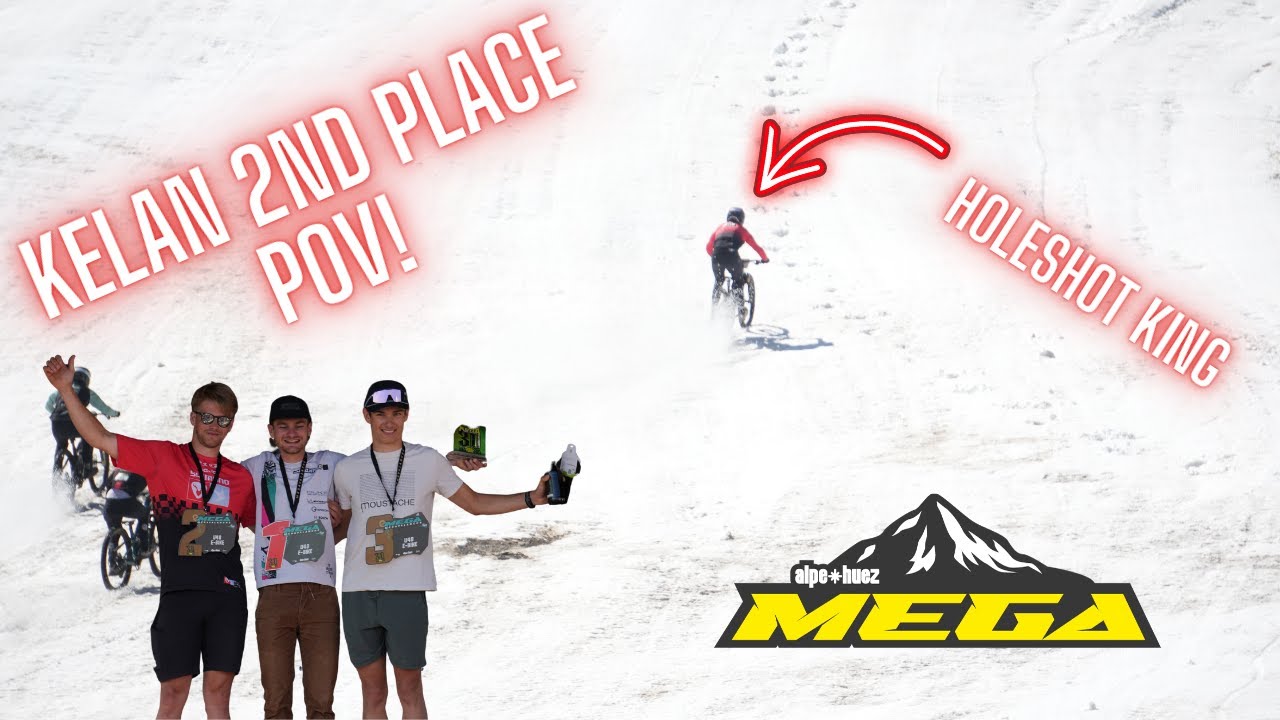 Kelan Hits 100+ KPH on Snow! ❄️⚡ | 2nd Place at E-Bike Megavalanche 🇫🇷
