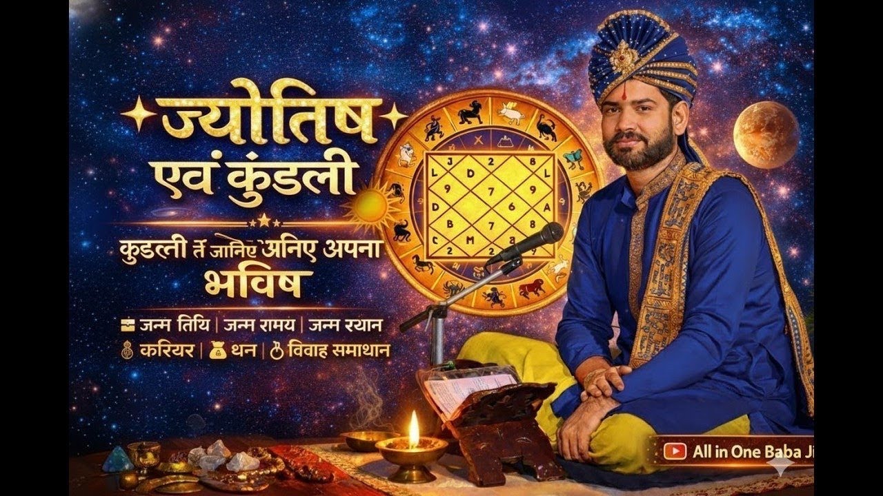 जन्म कुंडली लाइव | प्रेम, नौकरी और धन योग की सटीक जानकारीAll in one Baba ji