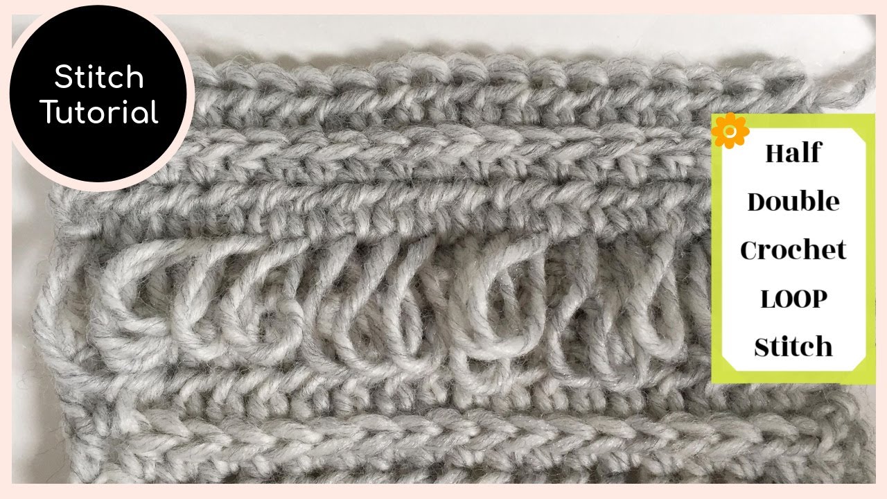 How to Crochet the Half Double Crochet LOOP Stitch - In a Row | Crochet Stitch Tutorial