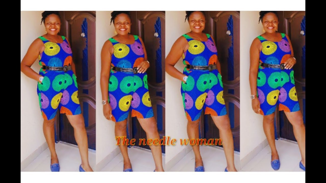 How to cut and sew an elegant female jumper (short jumpsuit)