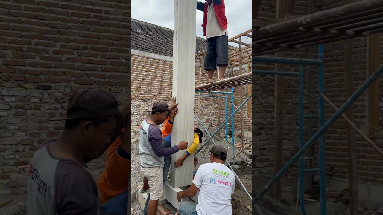 Cara PASANG TIANG KOLOM BETON CETAK / PRECAST Dengan Mudah 