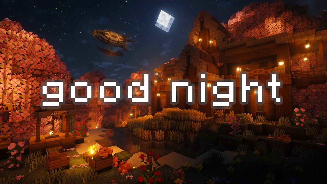 stop thinking, go to sleep... (minecraft music w/ ambience)