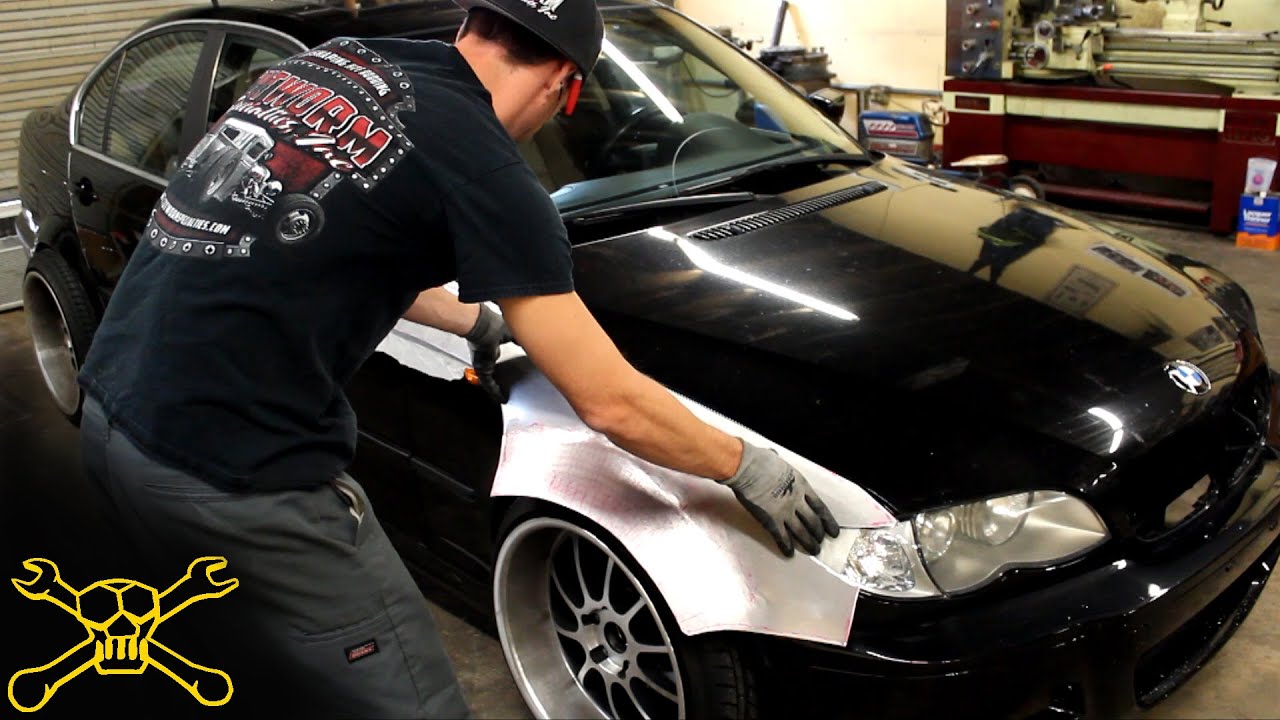 Handmade Aluminum Widebody BMW E46 | Inside Cutworm Specialties