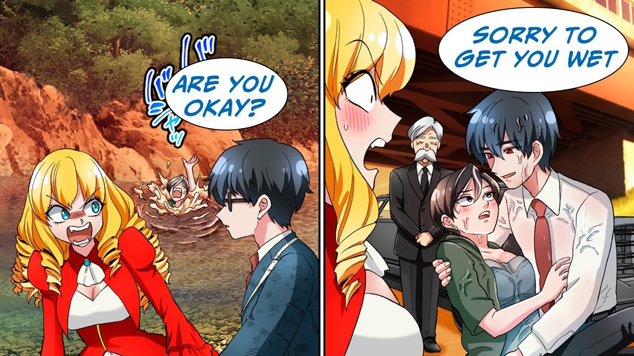 Delinquent spoiled girl gets mad at me for helping her, until... [Manga Dub]