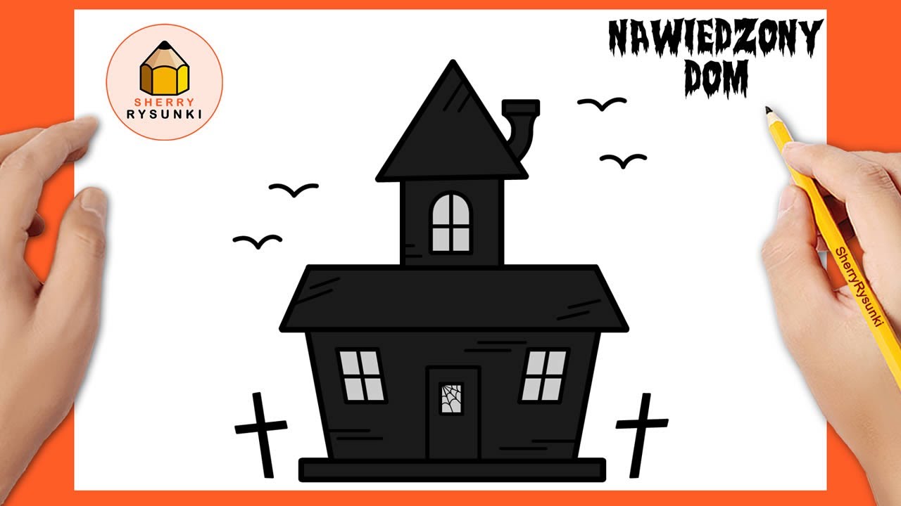 Jak narysować NAWIEDZONY DOM 🏚️🎃 | Rysunki Halloween | Łatwe Rysunki