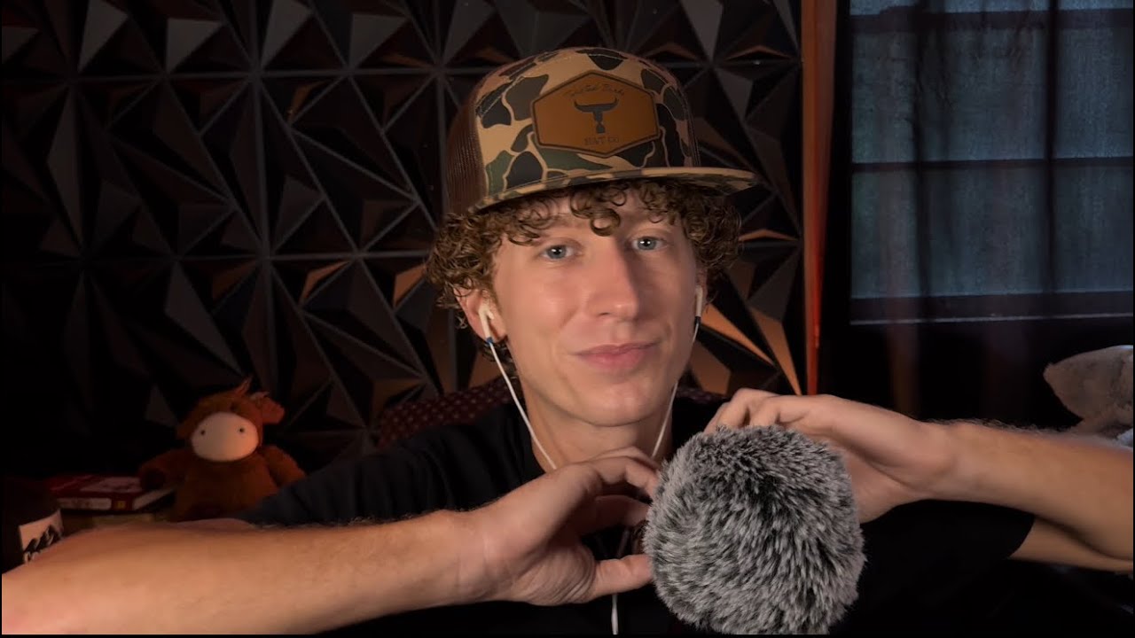 my first ASMR video (rambling and trigger assortment)