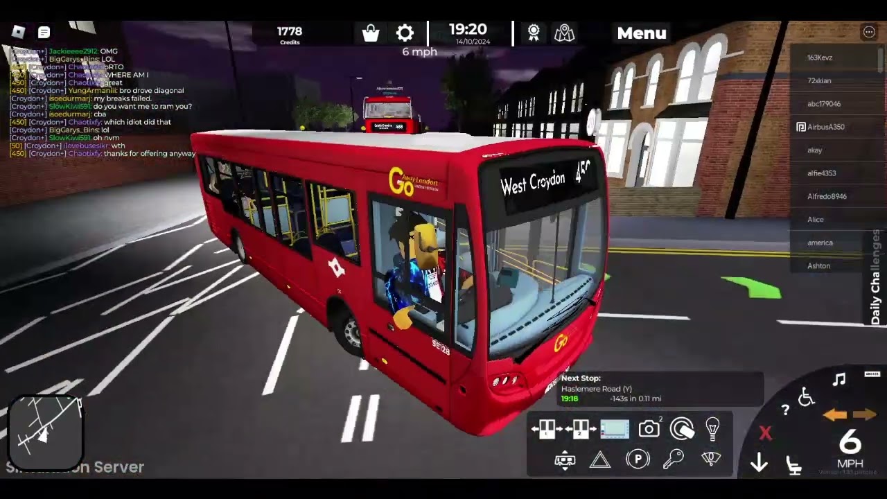 (RAW FOTTAGE) Trying to complete a bus jounrey on the route 450 on Roblox Croydon during a 450 flood