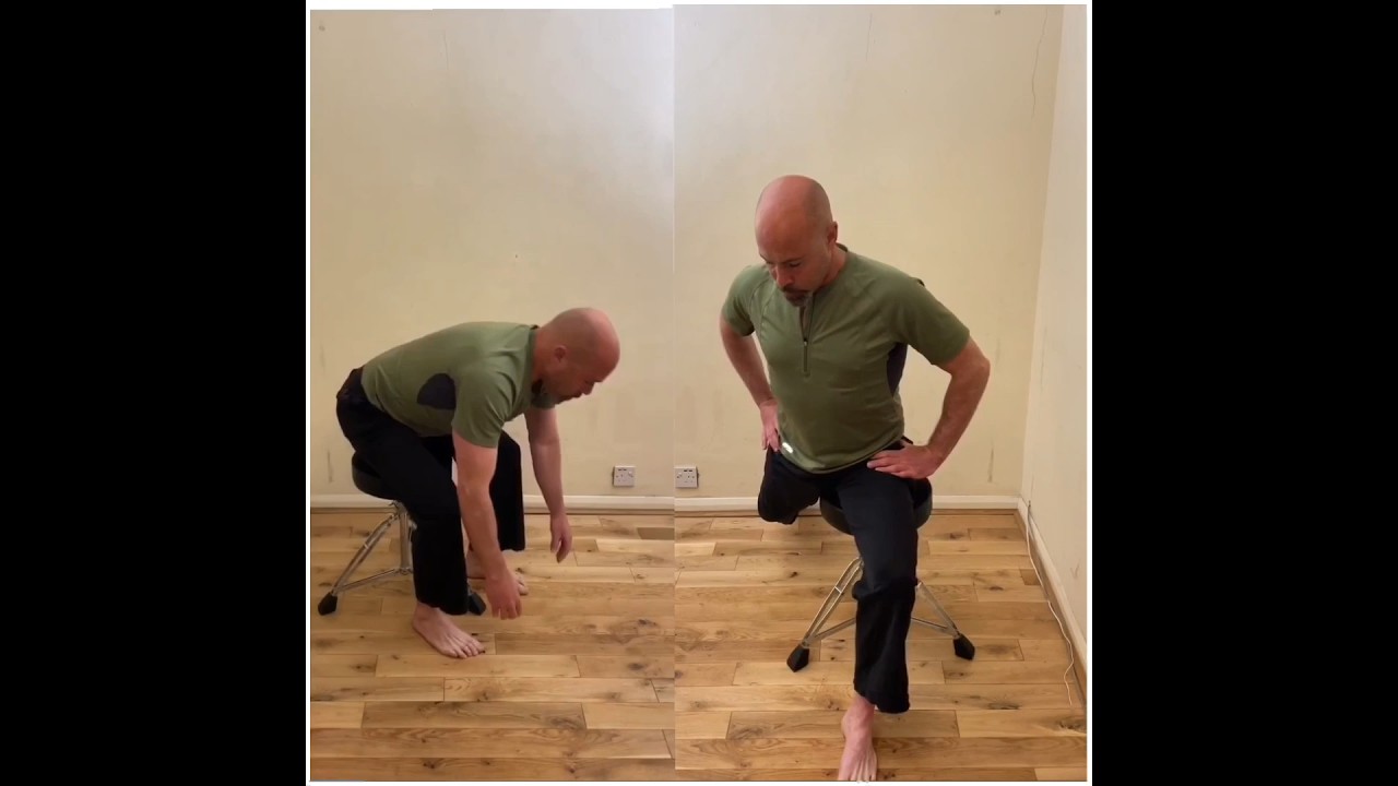 Hip & back mobility on a seat #healthyfitness #functionaltrainer #workoutideas #nogymrequired
