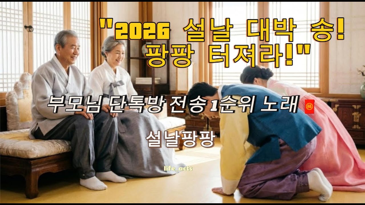 [2026 설날 노래] 설날 팡팡 - 온 가족이 함께 춤추는 신나는 명절 트로트 🧧 #설날 #트로트 #새해복많이받으세요