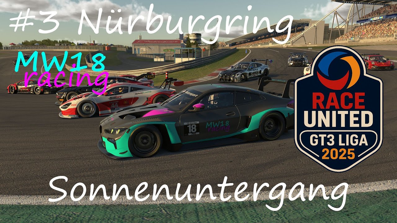Sonnenuntergang | iRacing Race United GT3 Liga 2025 Rennen 3 Nürburgring
