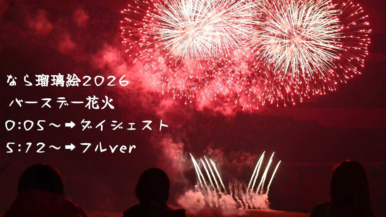 なら瑠璃絵2026 バースデー花火