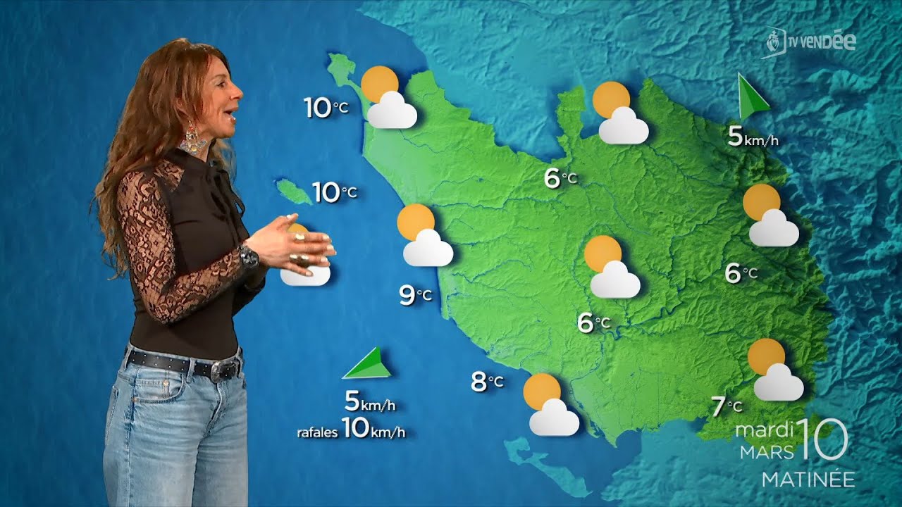 La météo de la Vendée du mardi 10 mars 2026 : éclaircies le matin, voile nuageux l’après-midi