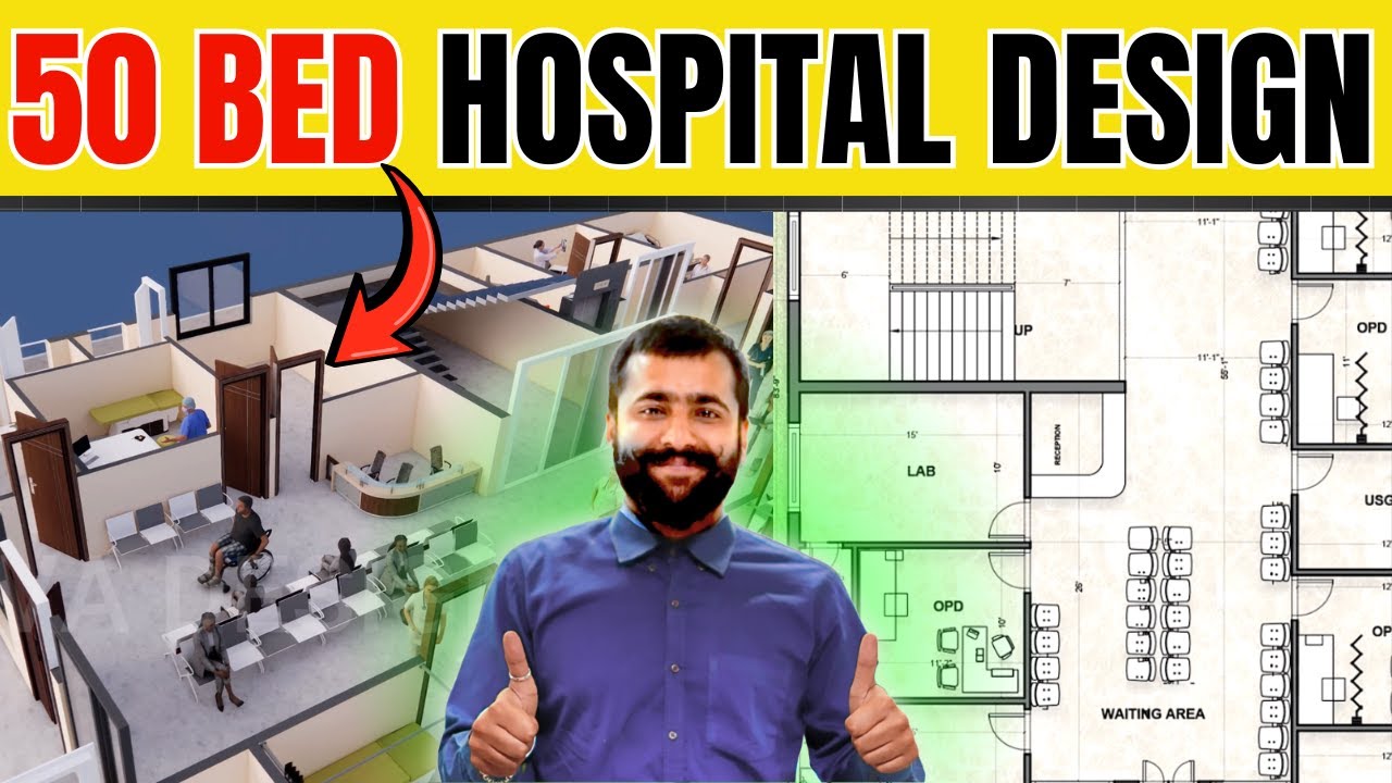 50 Bed Hospital | 3600 sqft Hospital