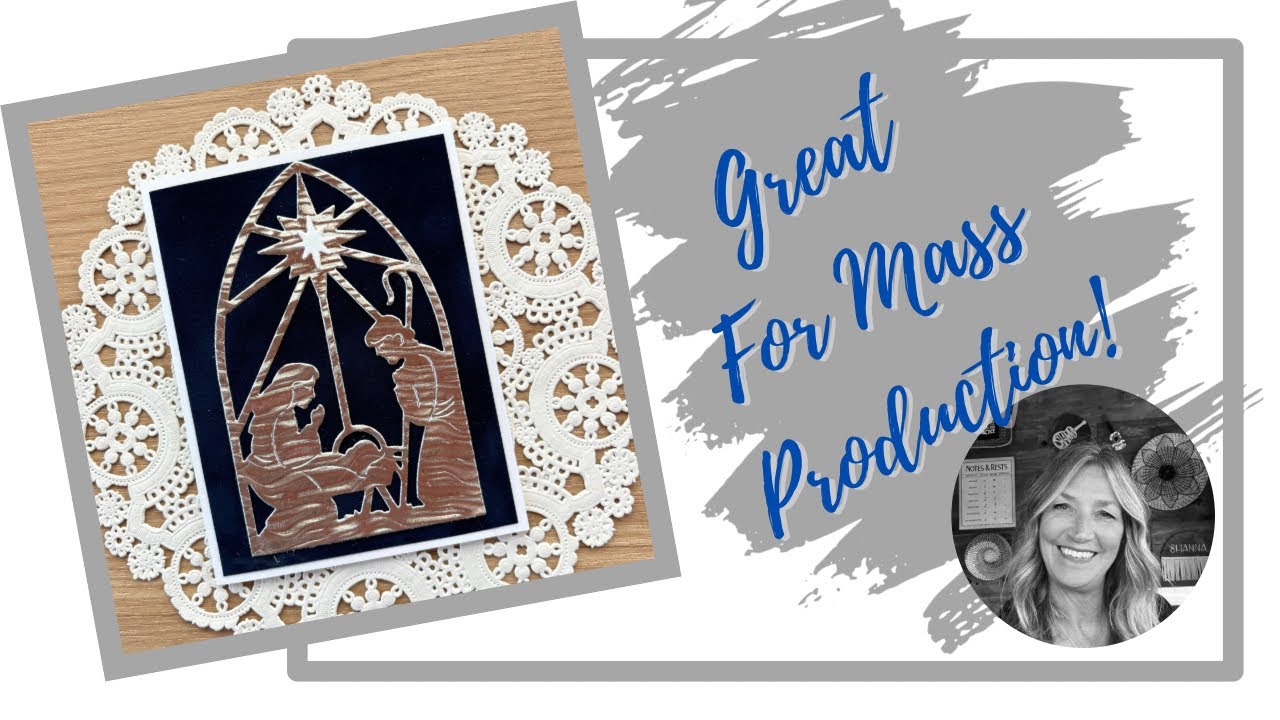 Mass producing a Nativity Scene Christmas Card is easy with this die from @StampendousInc !