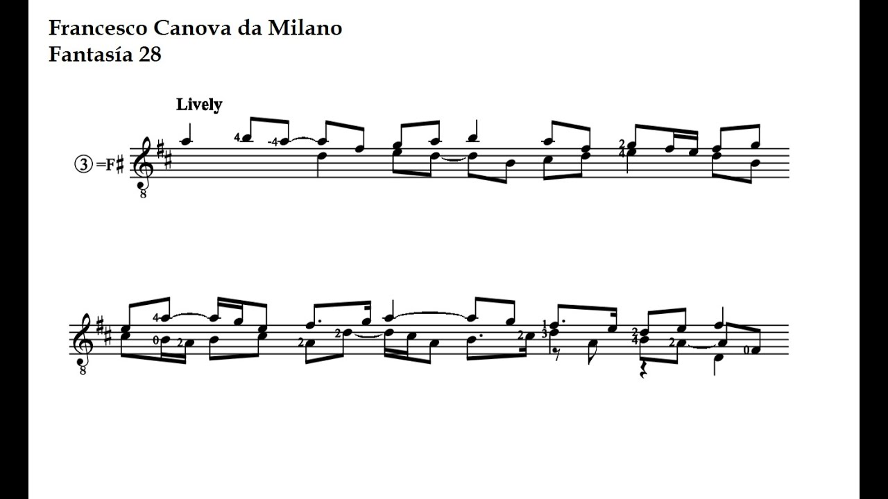 F. da Milano. Fantasía 28