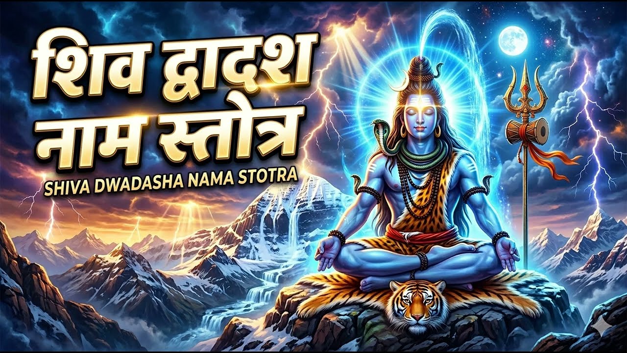 शिव द्वादश नाम स्तोत्र 21 बार | Shiv Dwadash Naam Stotra 21 Times | Powerful Shiva Mantra Jaap