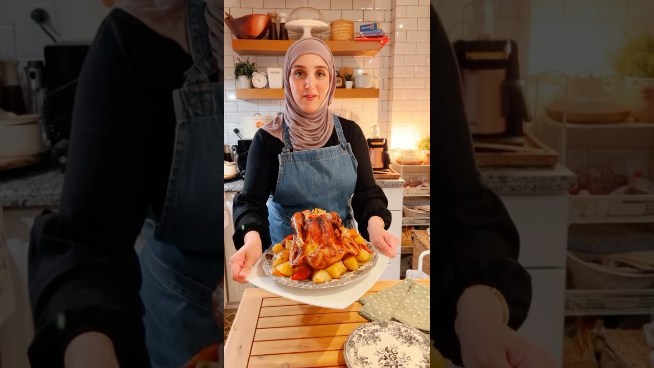 فراخ روستو بالخضار المشوي من مطبخ مروة الشافعي #مروة_الشافعي #chicken  #دجاج