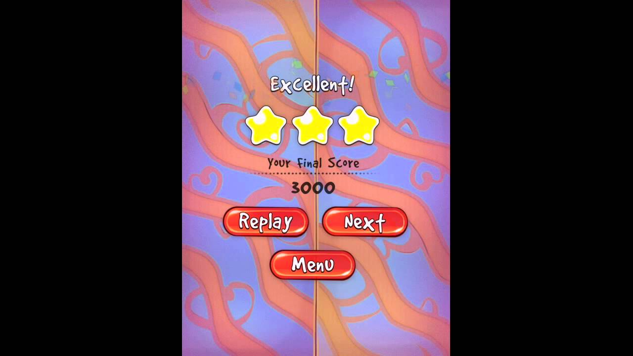 Cut The Rope Level 5: Valentine Box 3 Stars Full Walkthrough