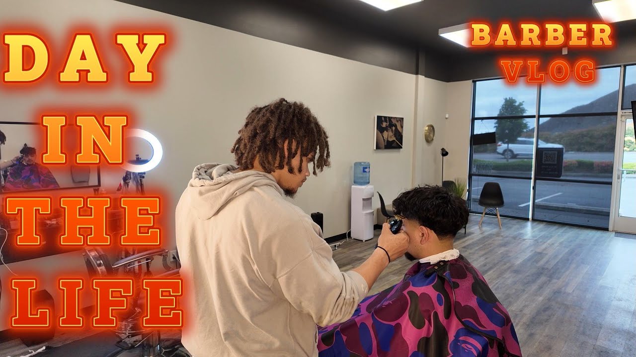 BARBER VLOG 1  DAY IN THE LIFE OF A BARBER!