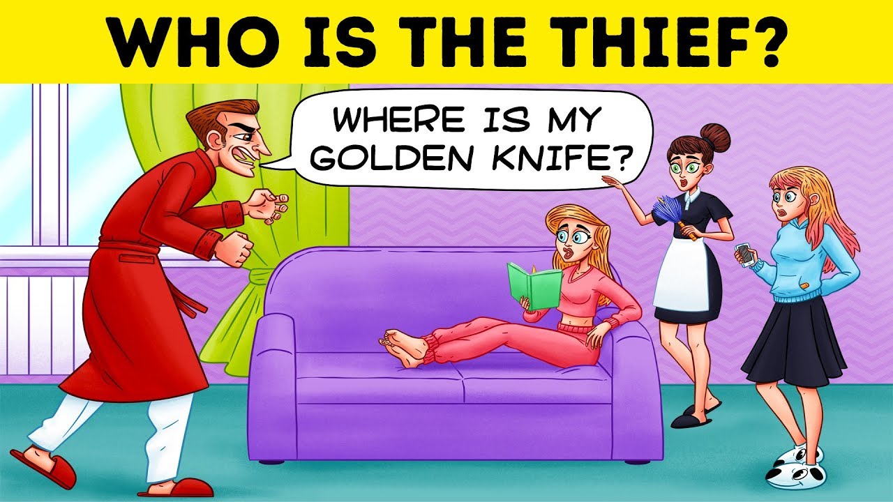 WHO'S A THIEF?🤔 22 RIDDLES ON CRIME! IQ TESTS 👍