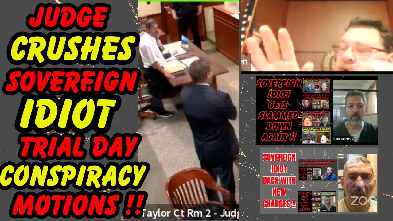 Judge Crushes MOST Inept Sovereign Citizen's Pretrail Conspiracy Motions...FINALLY Going to Trial!