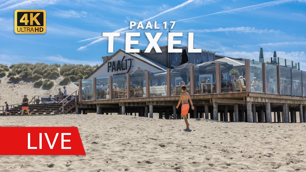 Live Webcam Texel: Paal 17 De Koog | Strand & Zeezicht (Livecam Strand & Nordsee)