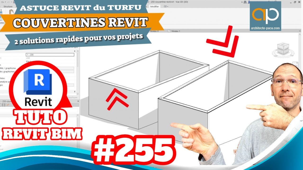 COUVERTINE #REVIT : 2 astuces simple pour réaliser chez vous tout types de couvertines 3D