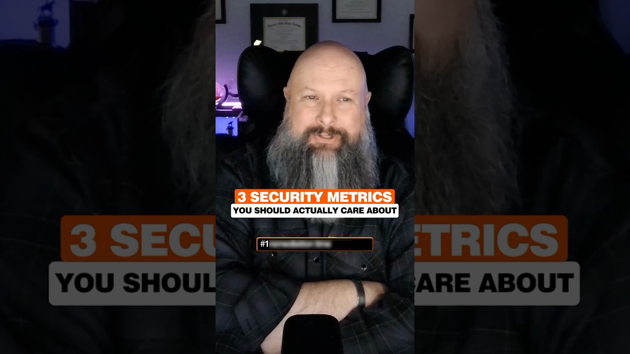 3 security metrics you should actually care about