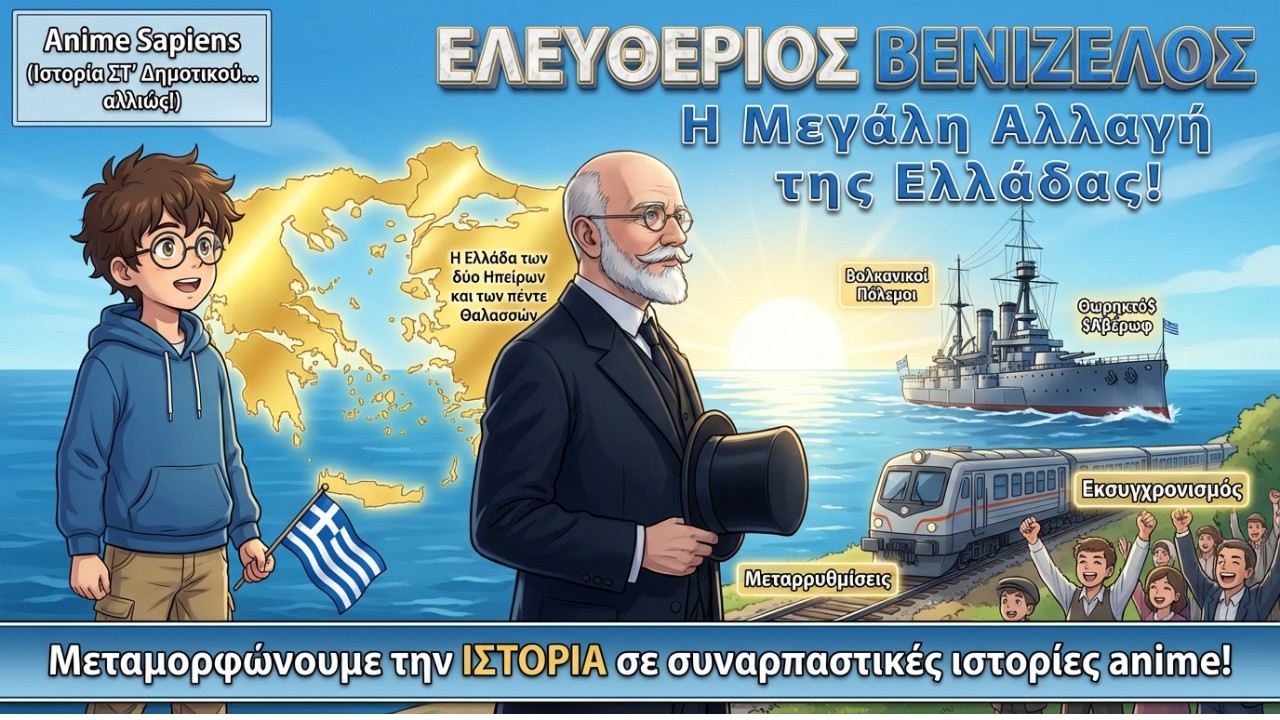 Ελευθέριος Βενιζέλος: Η Μεγάλη Αλλαγή της Ελλάδας!  (Ιστορία ΣΤ' Δημοτικού... αλλιώς!)