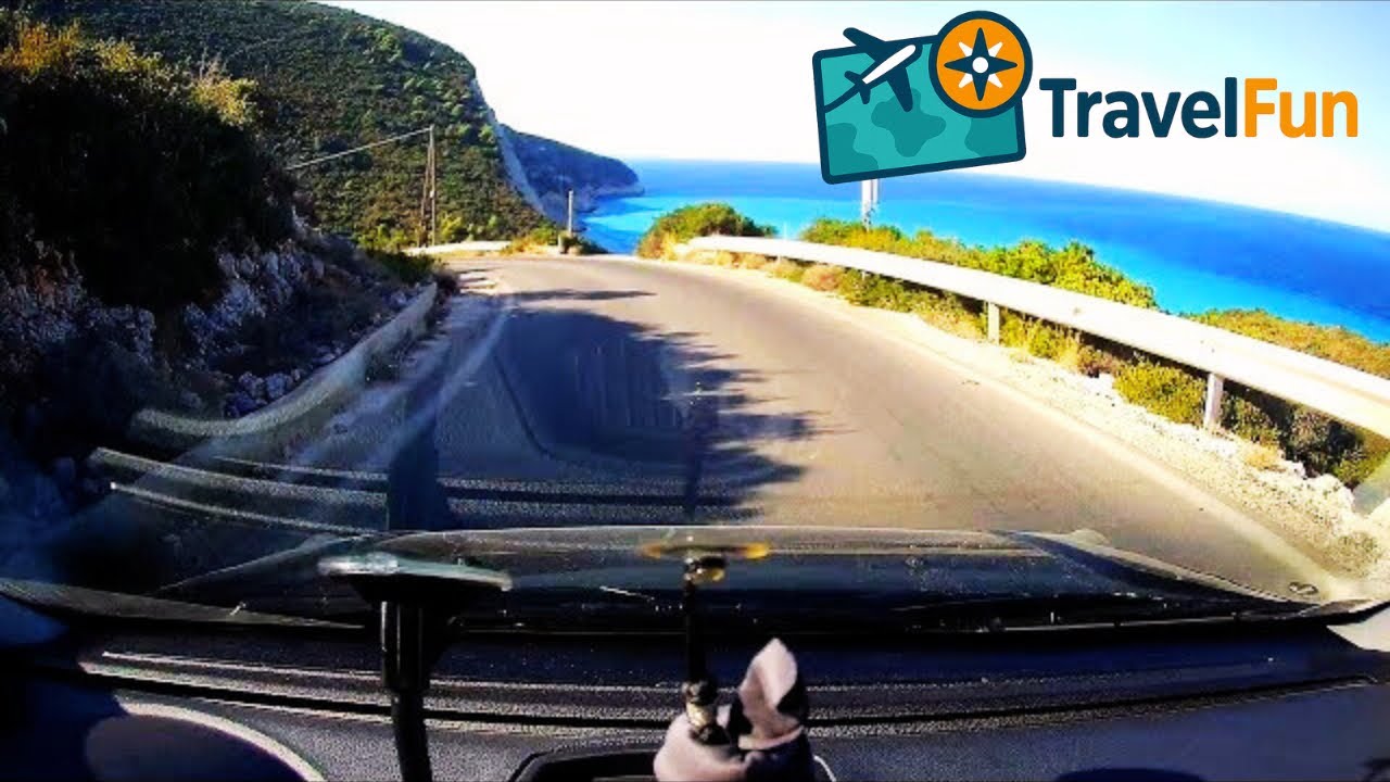 Scenic road to Porto Katsiki Beach Lefkada Greece
