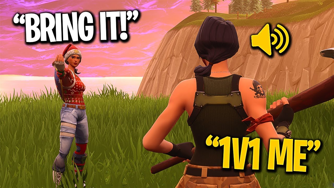 KID CALLS ME OUT TO 1v1 FOR A FRIEND REQUEST! (Fortnite Battle Royale Playground)
