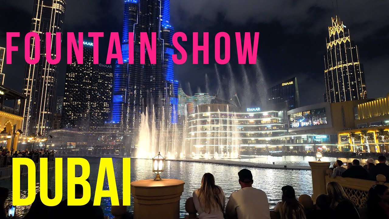 Dubai Fountain Show  | Downtown Dubai Walk | Dubai Mall | Burj Khalifa