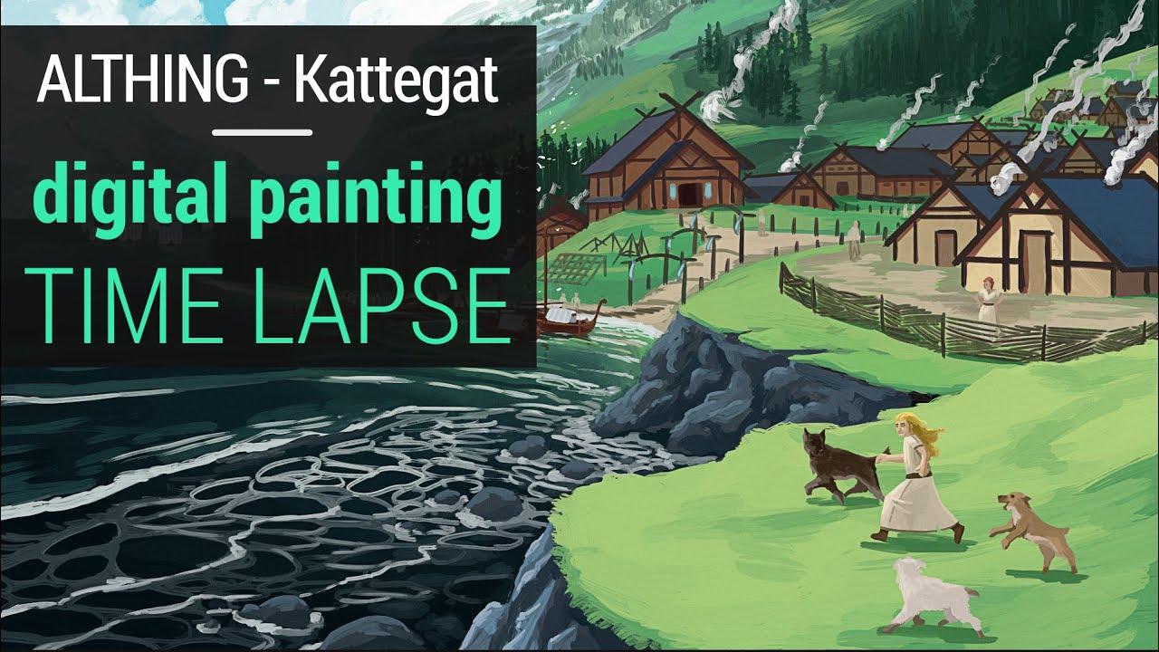 ALTHING - Kattegat- Digital painting time lapse