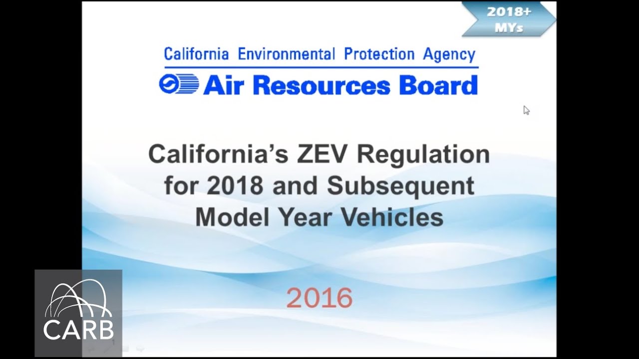 California's ZEV Regulation for 2018 and Subsequent Model-Year Vehicles (2016)