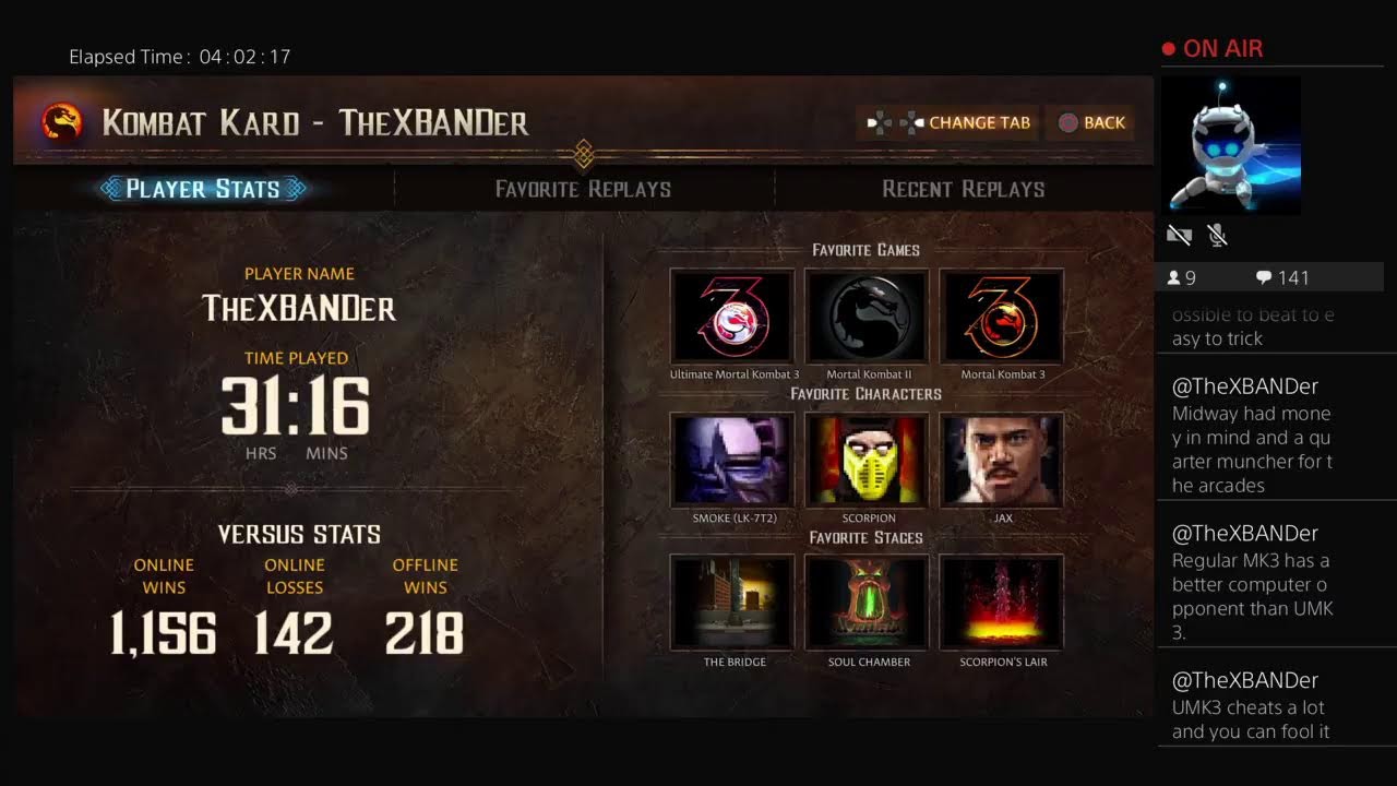 TheXBANDer's Live 12-3-25 UMK3 online matches MK Legacy Kollection