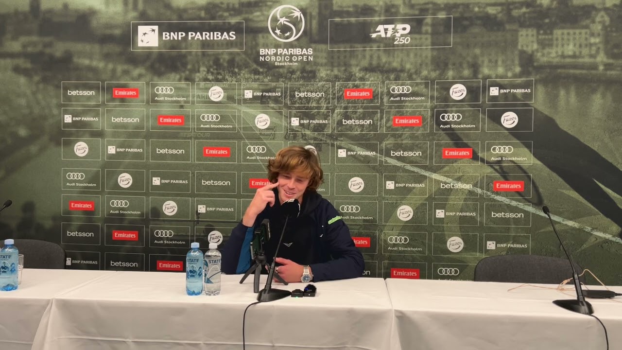 Андрей Рублев ПОЛНАЯ пресс-конференция 17.10.2024 BNP Paribas Nordic Open — Забавно