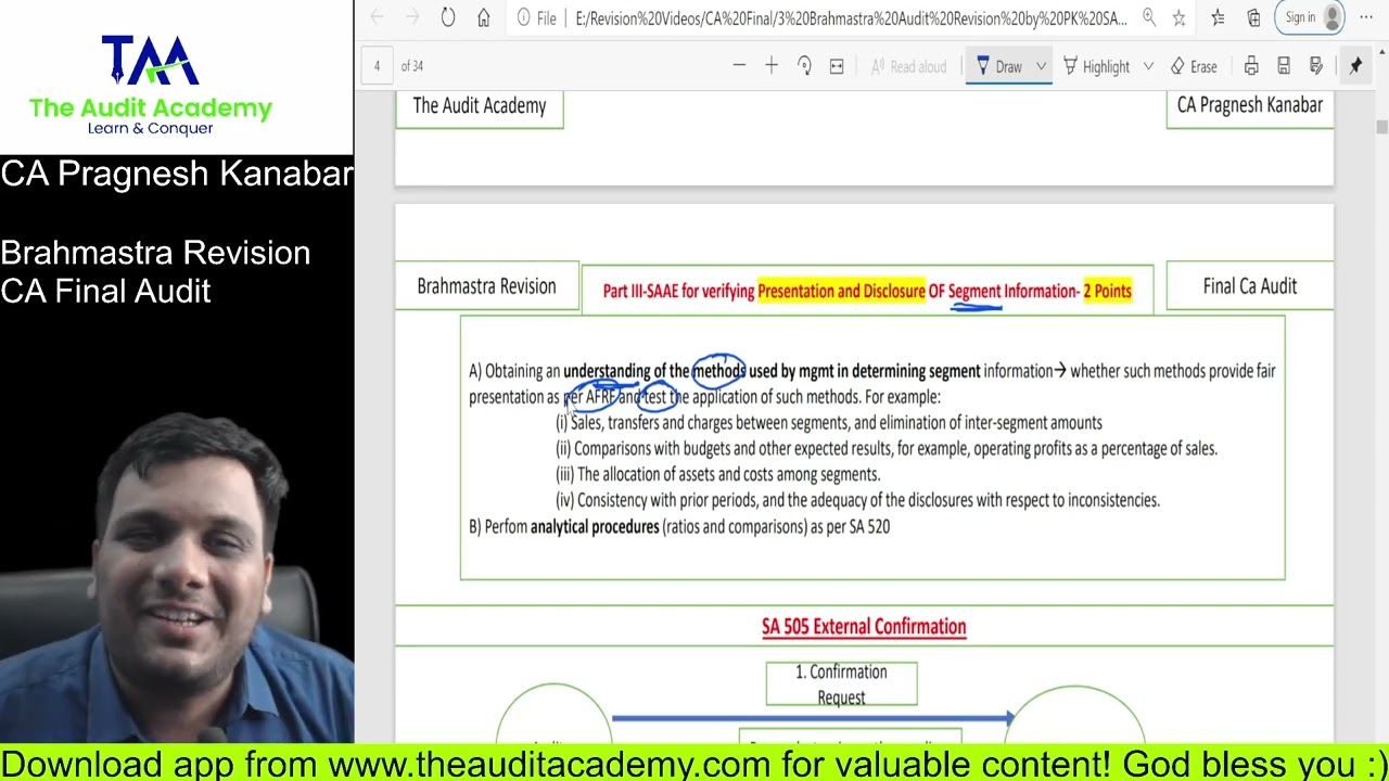 Brahmastra Revision CA Final Audit | SAs | SA 500 series (1/2)