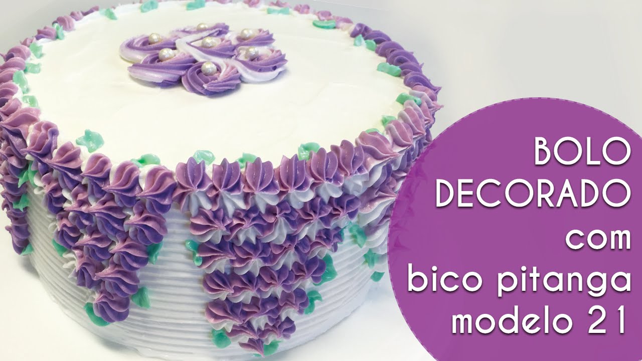 Decoração de Bolo Usando Bico Pitanga Modelo 21 Mago