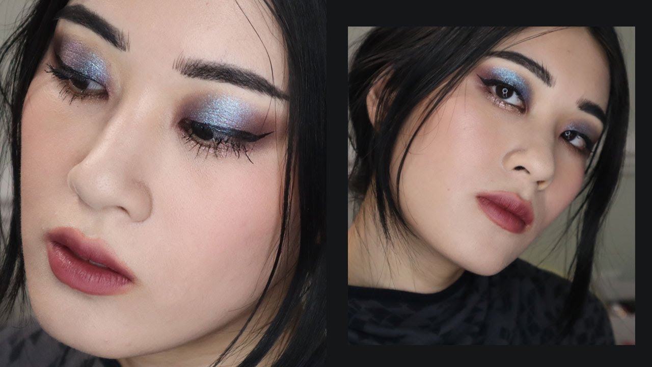 💎jeweled blue makeup💎 a monolid makeup tutorial ft. pat mcgrath labs luxe quad: interstellar icon