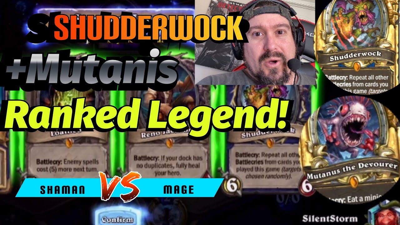 Ranked Legend with Shudderwock & Mutanis | Wild Hearthstone
