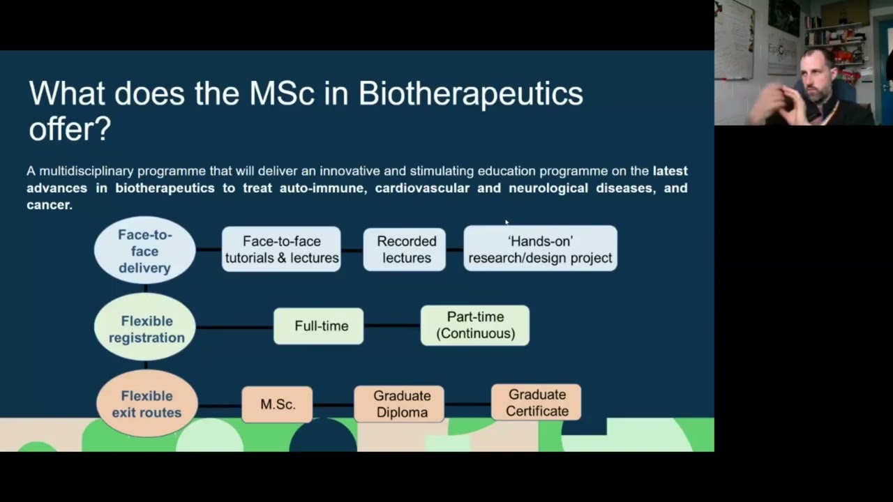 MSc in Biotherapeutics - Postgraduate Information Week