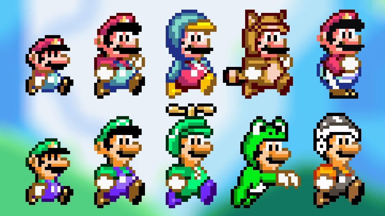 ALL POWER-UPS! SMW Styled Custom Sprites - Super Mario Bros. X (SMBX 1.4.4)