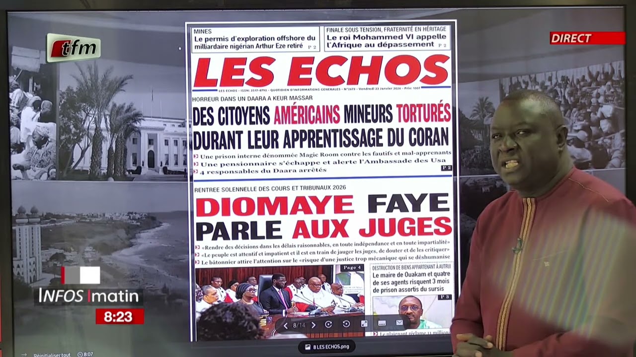 Yenekay yi ak Malick THIANDOUM - Infos matin du 23 janvier 2026