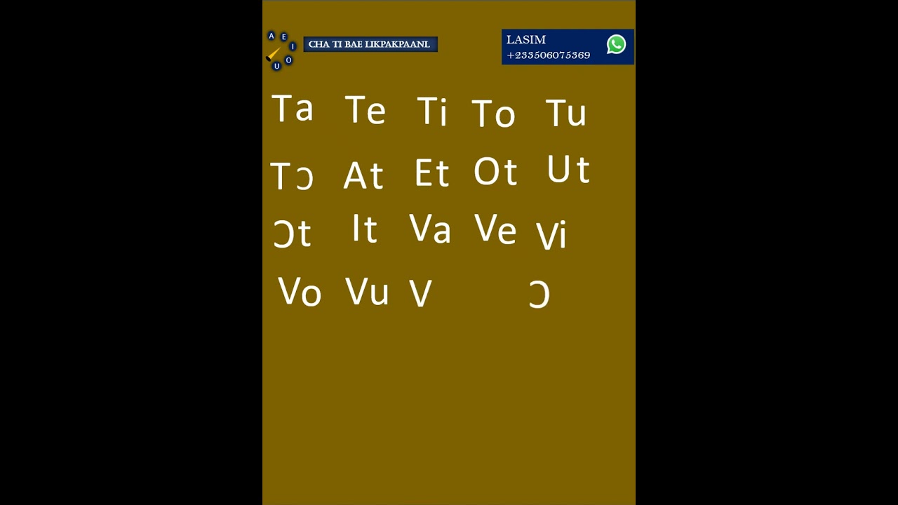 Lecture 16 (two letter words _Ta, Va) 
