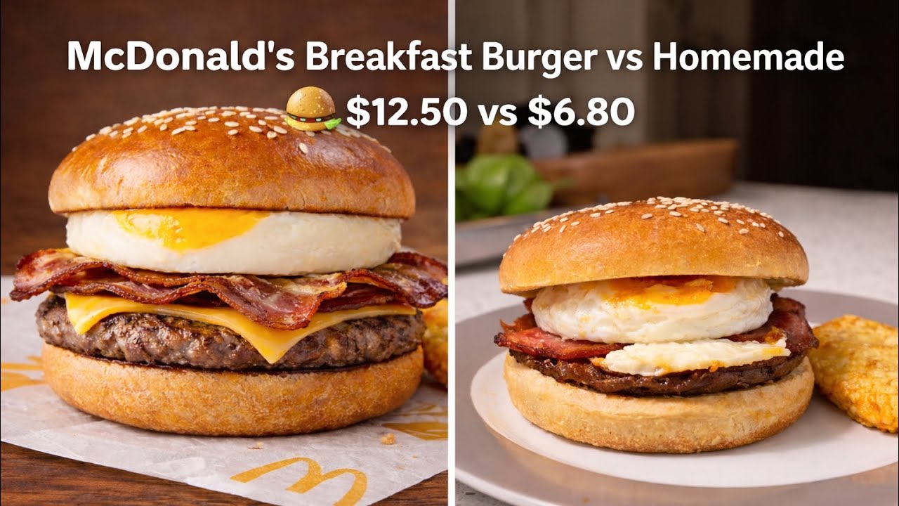 Homemade McDonald’s Breakfast Burger | Half the Price ($6.80 vs $12.50)