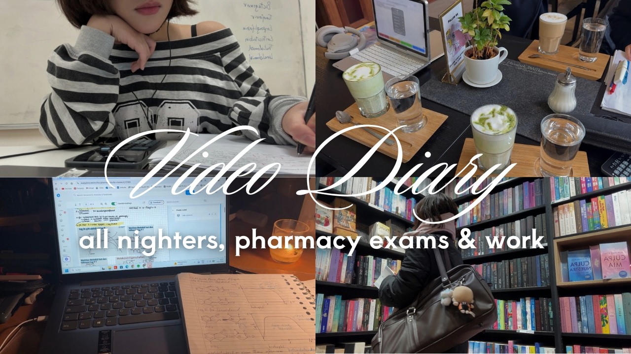 surviving finals week as a pharmacy student 🍵⋆.ೃ࿔* study vlog