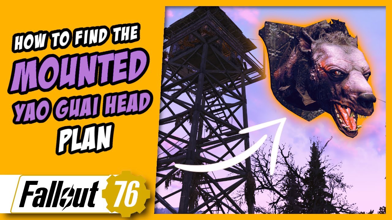 How To Find The Mounted Yao Guai Head Plan - Fallout 76