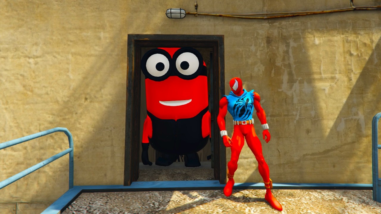 GTA 5 Funny Ragdoll Spiderman vs Blue Minion Episode 17